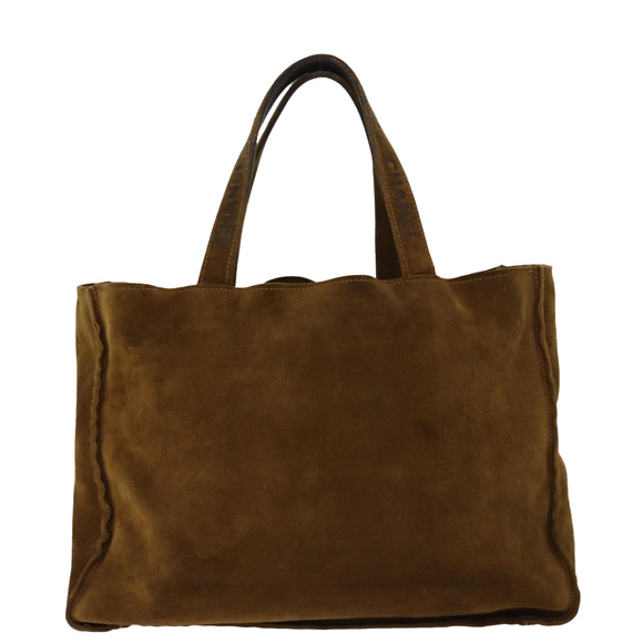CHANEL Tote Bag Suede Brown CC Auth bs14773 - Picture 13 of 16